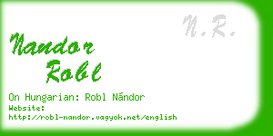 nandor robl business card
